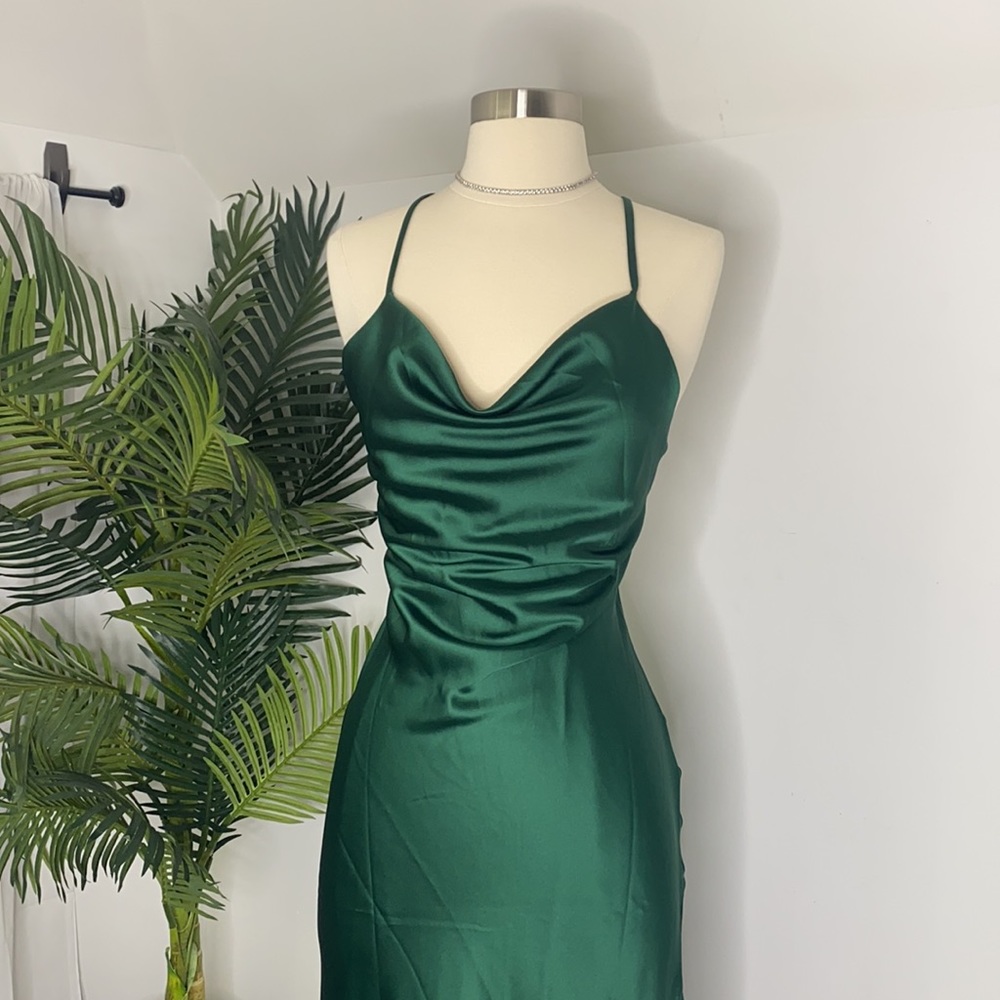 Emerald Green Silk Dress